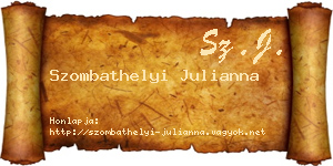 Szombathelyi Julianna névjegykártya