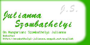 julianna szombathelyi business card